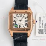 Swiss Quality Clone Cartier Santos 100 Watch Rose Gold Citizen Movement